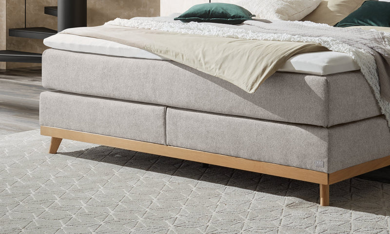 Hasena Boxspringbett Imelda Pronto in Eiche bright mit Topper