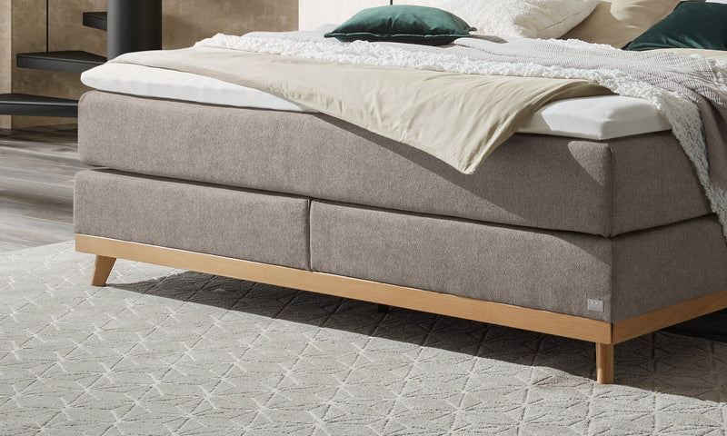 Hasena Boxspringbett Imelda Pronto Boxspring, Eiche bright, Bezug Pace grey