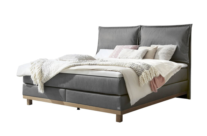 Hasena Boxspringbett Zamora Pronto in Eiche bright mit Bezug Monet
