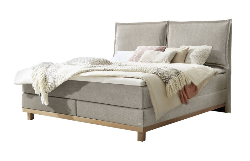 Hasena Boxspringbett Zamora Eiche bright geölt mit Topper-Auswahl