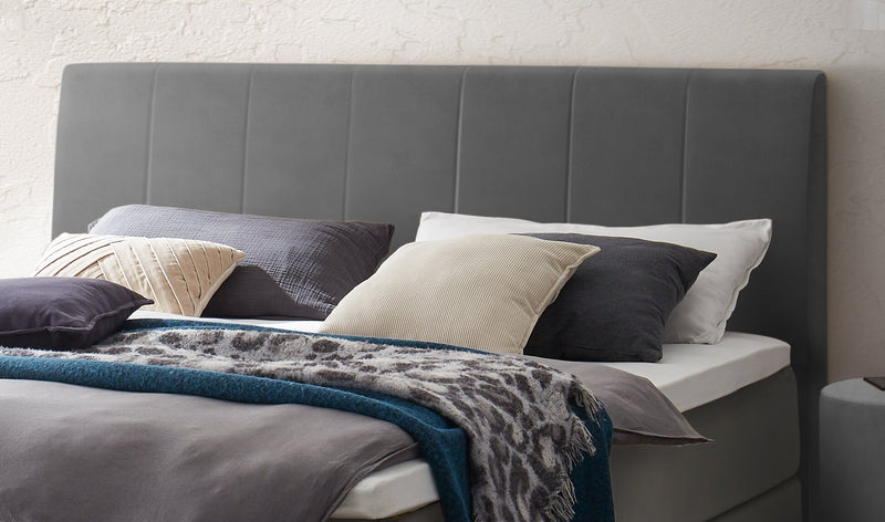 Hasena Boxspringbett Pedrosa mit Stauraum, Eiche bright & Monet steel