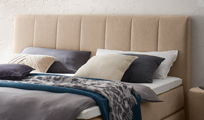Hasena Pedrosa Boxspringbett Eiche bright mit Topper und Stauraum