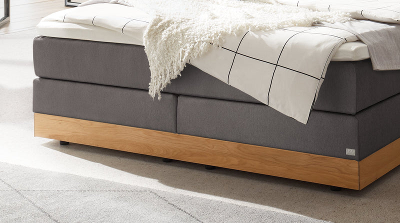 Hasena Boxspringbett Alba mit Stauraum, Eiche bright und Topper-Wahl