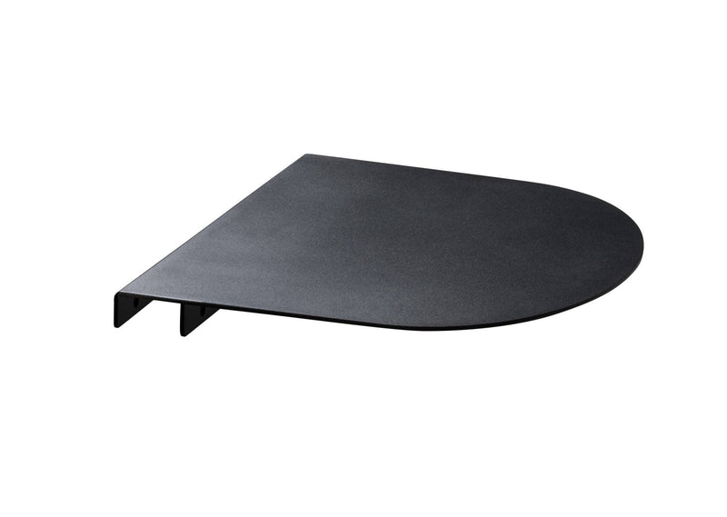 Hasena Nachttisch Amira Schwarz, Metall-Ablage, Bergamo-Kollektion
