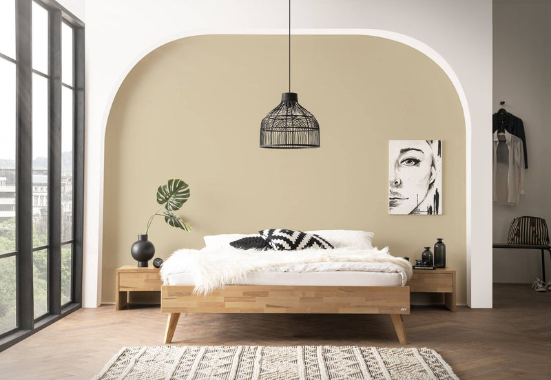 Hasena Bett Iseo Kernbuche massiv, Bergamo-Kollektion ohne Kopfteil