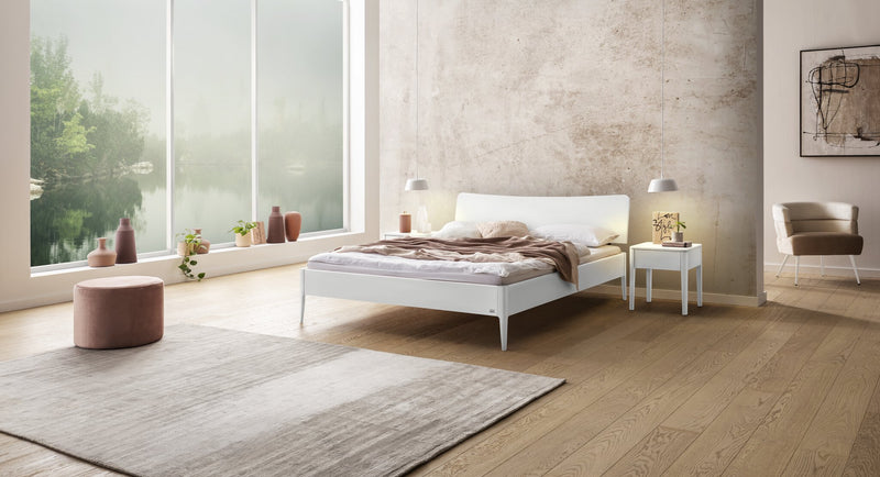 Hasena Nachttisch Styly Weiß mit gedämpfter Schublade, Lounge-Serie