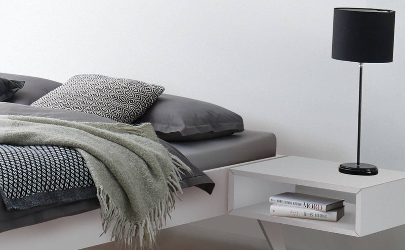 Hasena Bett Calvari Weiß aus MDF, minimalistisches Design mit Kufenfüßen