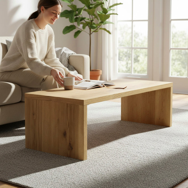 Haku Couchtisch Eiche mit Echtholzfurnier, 120x60x40 cm