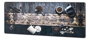 Wandgarderobe Kaffeetasse mit 5 Edelstahlhaken, Braun-Silber – Ansicht 1