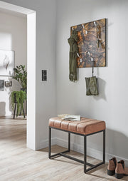 Wandgarderobe Baumscheibe mit 5 Haken in Edelstahloptik – Ansicht 2