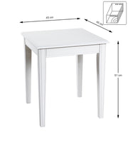 Beistelltisch quadratisch aus weiß lackiertem MDF für Wohnzimmer – Ansicht 5
