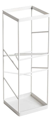 Schirmständer Stahlrohr weiß für 4-5 Schirme, 17x17x49 cm – Ansicht 1