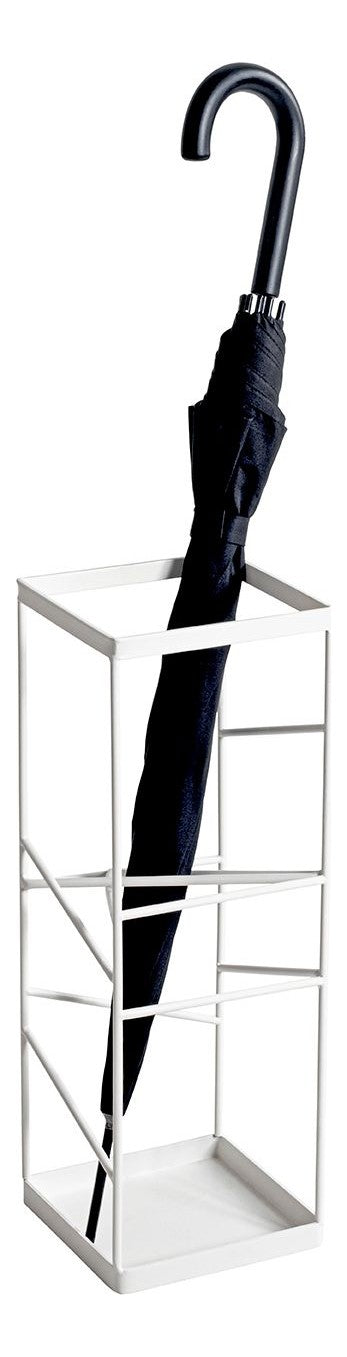 Schirmständer Stahlrohr weiß für 4-5 Schirme, 17x17x49 cm – Ansicht 4