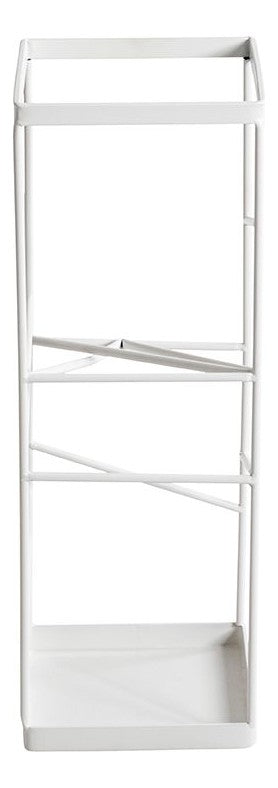 Schirmständer Stahlrohr weiß für 4-5 Schirme, 17x17x49 cm – Ansicht 5