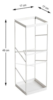 Schirmständer Stahlrohr weiß für 4-5 Schirme, 17x17x49 cm – Ansicht 6