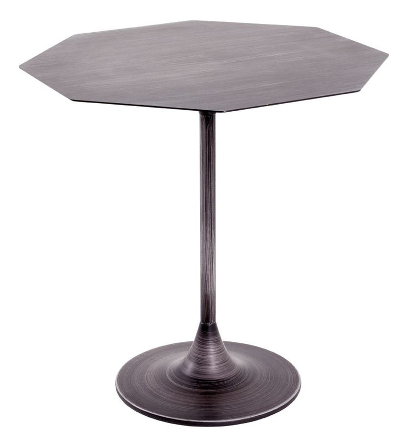 Haku Beistelltisch Art Deco, achteckig, Metall schwarz meliert