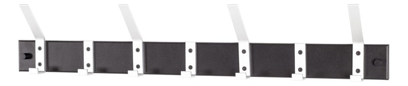Haku Garderobenleiste mit 7 Haken aus Aluminium, schwarz