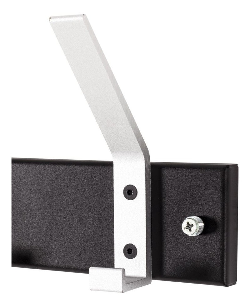 Haku Garderobenleiste mit 7 Haken aus Aluminium, schwarz