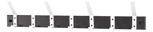 Garderobenleiste mit 7 Haken aus Aluminium, schwarz – Ansicht 1