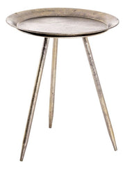 Beistelltisch Bronze aus Metall, rund mit Ø 38 cm, modernes Design – Ansicht 1