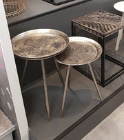 Beistelltisch Bronze aus Metall, rund mit Ø 38 cm, modernes Design – Ansicht 5