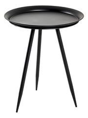 Beistelltisch rund aus Metall, schwarz lackiert, Ø 44 cm – Ansicht 1