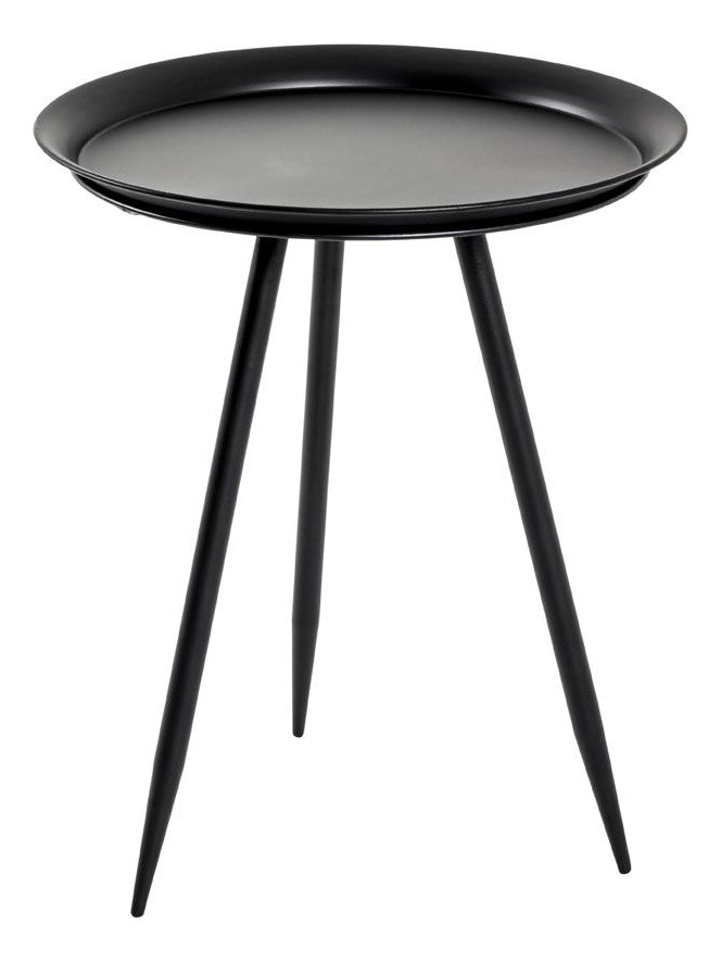 Beistelltisch rund aus Metall, schwarz lackiert, Ø 44 cm – Ansicht 1