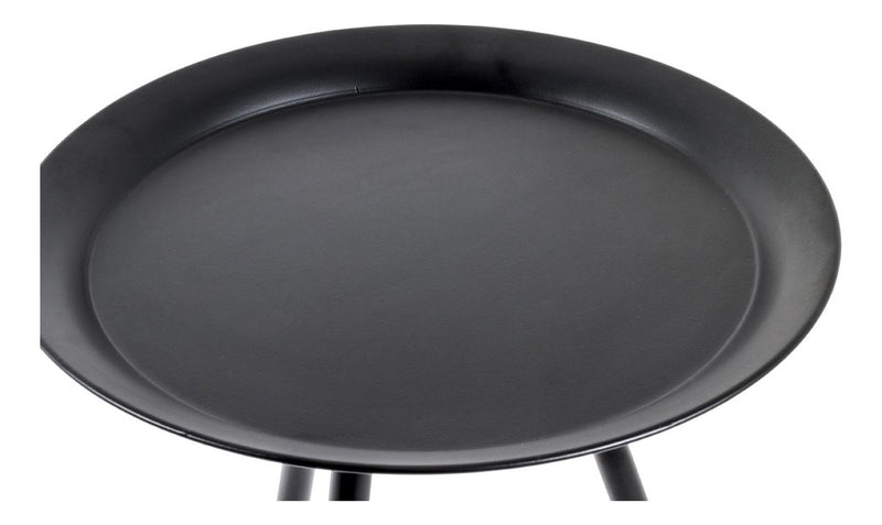 Beistelltisch rund aus Metall, schwarz lackiert, Ø 44 cm – Ansicht 4