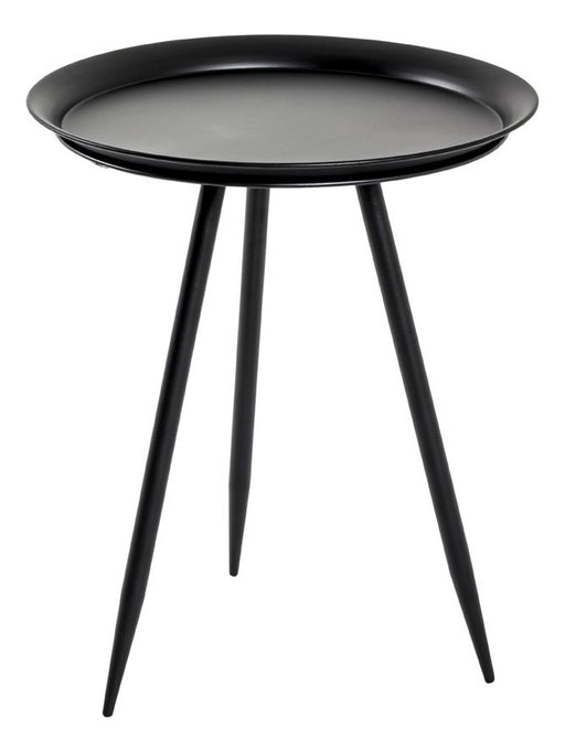 Beistelltisch rund aus Metall, schwarz lackiert, Ø 44 cm – Ansicht 1