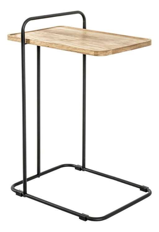 Beistelltisch Eiche massiv mit Stahlrohrgestell, modern – Ansicht 1