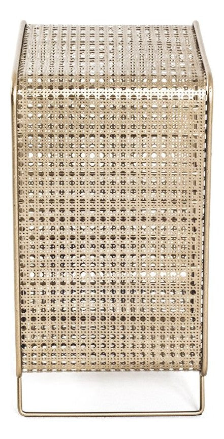 Haku Flaschenregal für 12 Flaschen aus Stahlrohr, gold, Art Deco