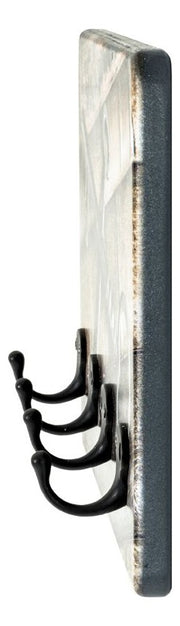Schlüsselboard mit 4 Metallhaken, Motiv Schlüsselbund, schwarz – Ansicht 7