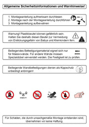 Schlüsselboard mit 4 Metallhaken, Motiv Schlüsselbund, schwarz – Ansicht 9