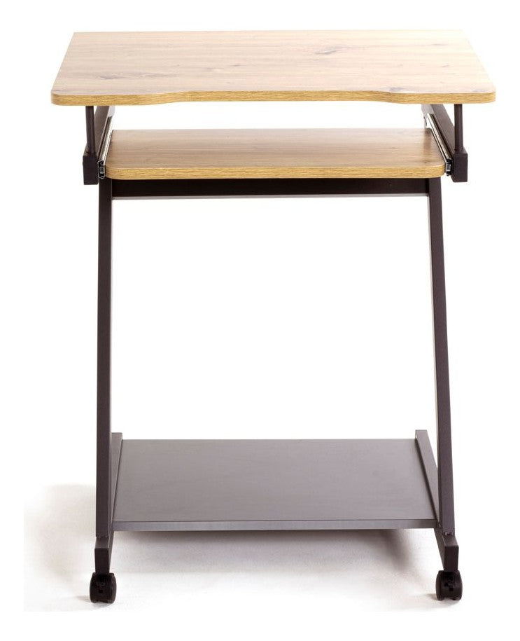 Haku Computertisch auf Rollen mit Tastaturauszug, Anthrazit-Eiche