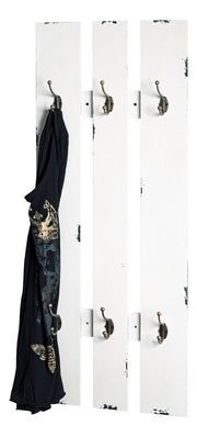 Wandgarderobe mit 6 Haken aus MDF in Antikweiß, Urban Collective – Ansicht 2