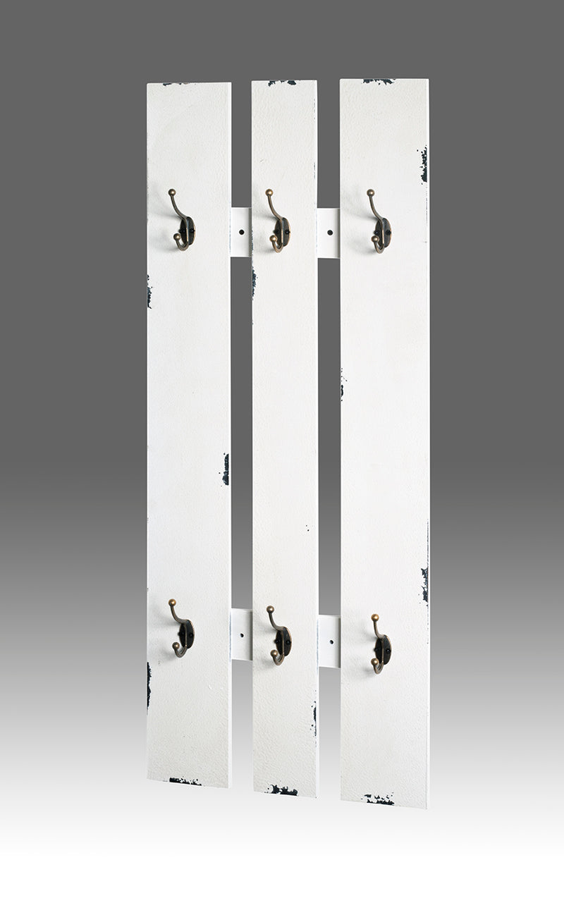 Wandgarderobe mit 6 Haken aus MDF in Antikweiß, Urban Collective – Ansicht 5