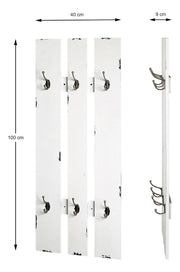 Wandgarderobe mit 6 Haken aus MDF in Antikweiß, Urban Collective – Ansicht 6