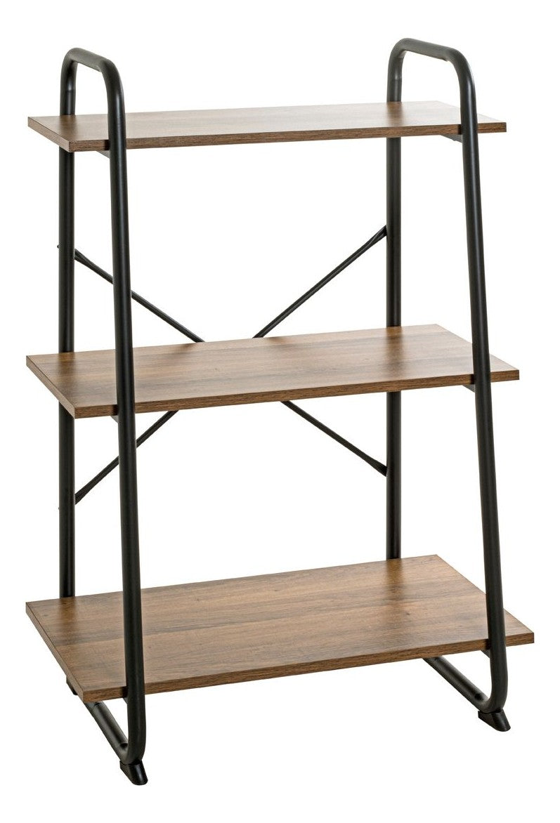 Haku Standregal Eiche-Dekor mit schwarzem Metallgestell, modern