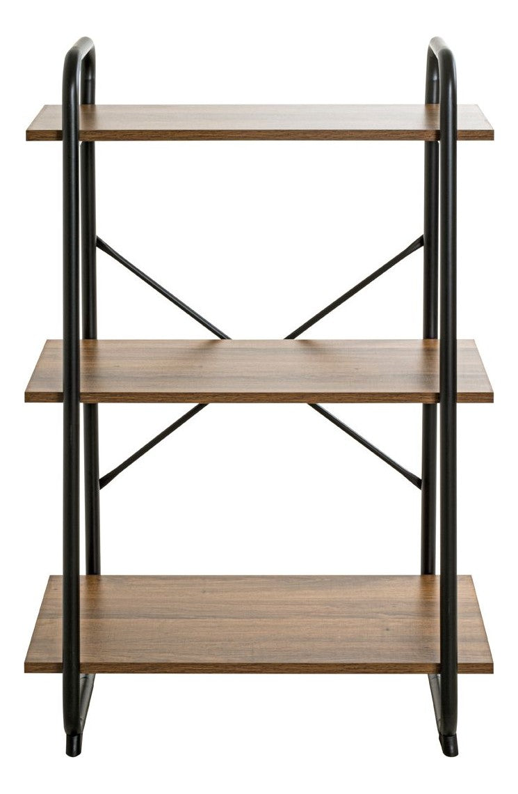 Haku Standregal Eiche-Dekor mit schwarzem Metallgestell, modern