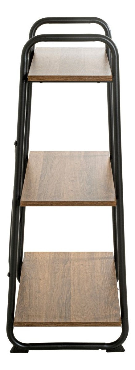 Haku Standregal Eiche-Dekor mit schwarzem Metallgestell, modern