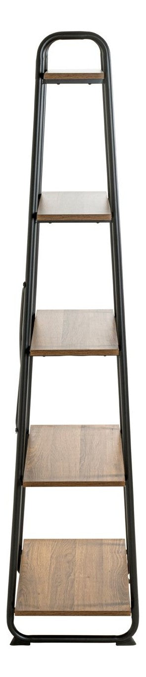 Standregal mit Stahlgestell, Eiche-Dekor und Kippschutz – Ansicht 7