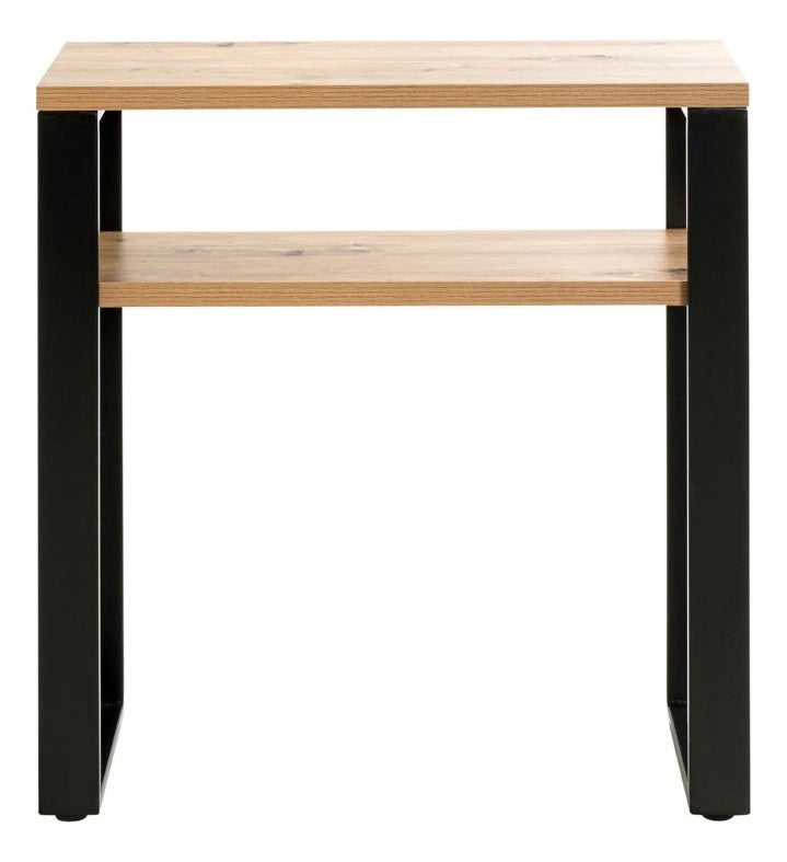 Haku Konsolentisch Eiche-Schwarz mit Stahlrohrgestell, modern