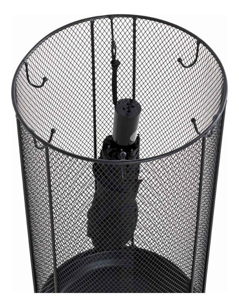 Schirmständer aus Metall, schwarz, modern, für 4-5 Schirme – Ansicht 3