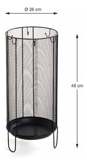 Schirmständer aus Metall, schwarz, modern, für 4-5 Schirme – Ansicht 7