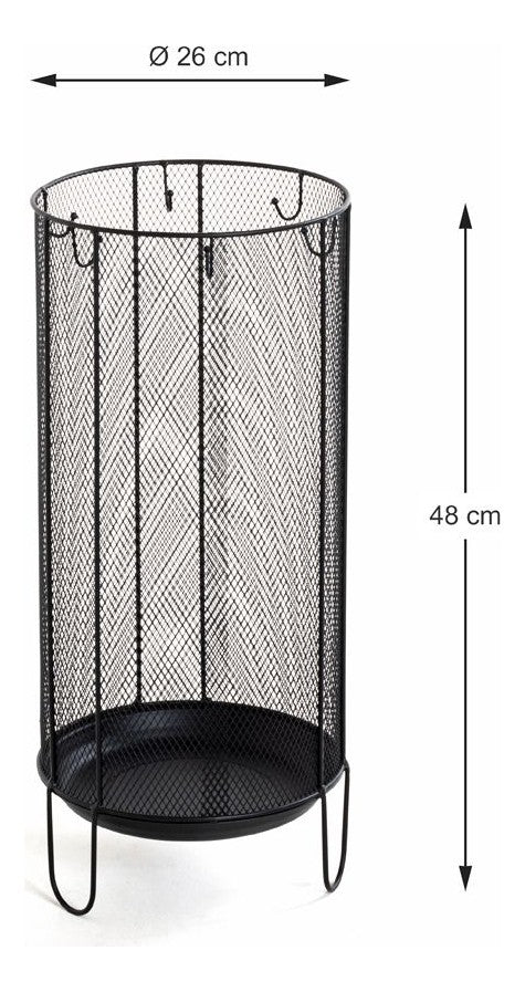 Schirmständer aus Metall, schwarz, modern, für 4-5 Schirme – Ansicht 7