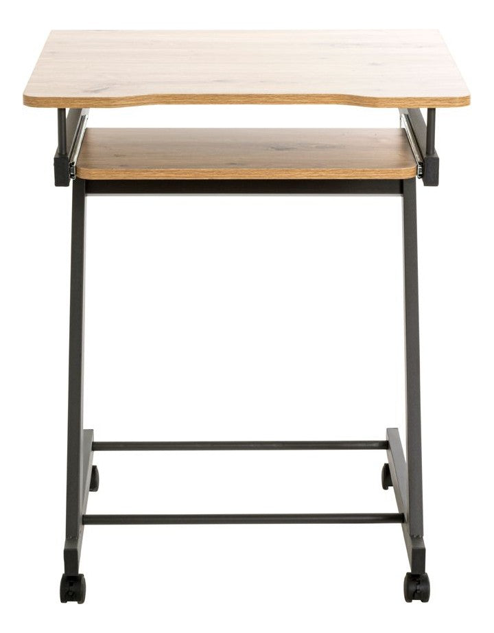 Haku Computertisch auf Rollen mit Kugelauszug, anthrazit-Eiche, modern