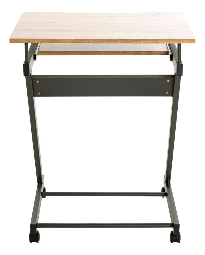 Haku Computertisch auf Rollen mit Kugelauszug, anthrazit-Eiche, modern