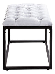 Hocker Industrial-Design mit Lederoptik-Bezug, grau-schwarz – Ansicht 4