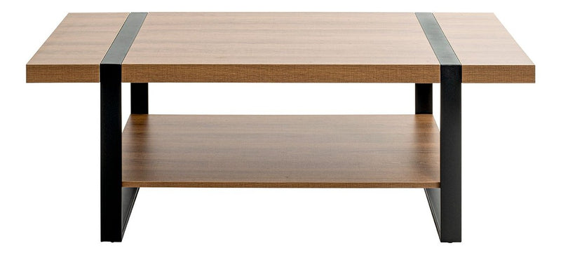 Couchtisch Eiche-Dekor mit Kufengestell aus Stahlrohr, schwarz – Ansicht 4