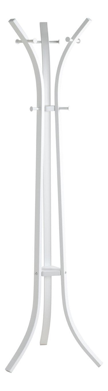 Haku Garderobenständer mit 9 Haken, Stahlrohr weiß, 177 cm